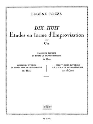 Bozza: 18 Etudes en Forme d'Improvisations: Solo pour Cor Français