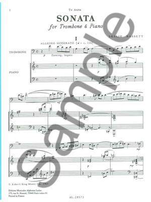 Basset: Sonata: Trombone et Accomp.