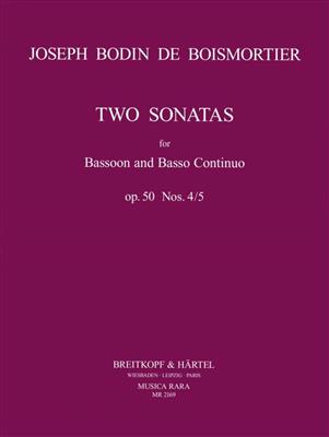 Joseph Bodin de Boismortier: Sonaten in d, c, op. 50/4-5: Basson et Accomp.