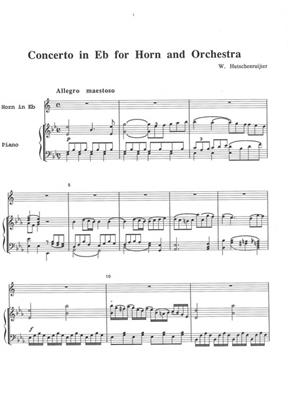 W. Hutschenruijter: Concerto In Es Opus 2: Cor Français et Accomp.