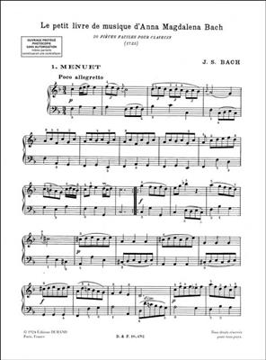 Johann Sebastian Bach: Le Petit Livre de Musique d'Anna Magdalena Bach: Clavecin