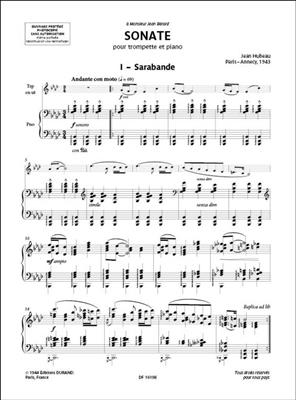 Jean Hubeau: Sonate: Trompette et Accomp.