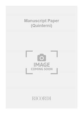 Manuscript Paper (Quinterni): Papier à Musique