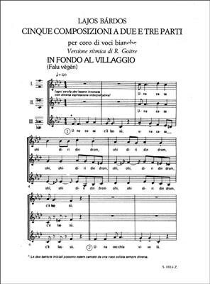 Lajos Bárdos: 5 Composizioni: Chœur Mixte A Cappella
