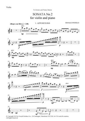Thomas Pitfield: Sonata No. 2 for Violin and Piano: Violon et Accomp.