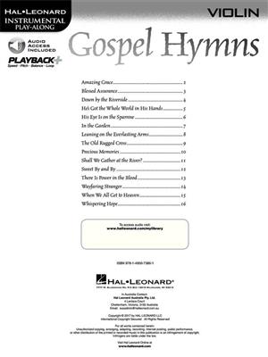 Gospel Hymns for Violin: Solo pour Violons