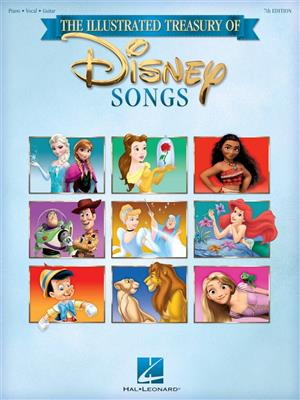 The Illustrated Treasury of Disney Songs: Piano, Voix & Guitare