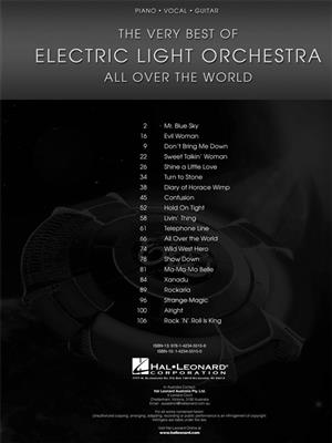 Electric Light Orchestra: Very Best Of E.L.O. - All Over The World - Pvg: Piano, Voix & Guitare