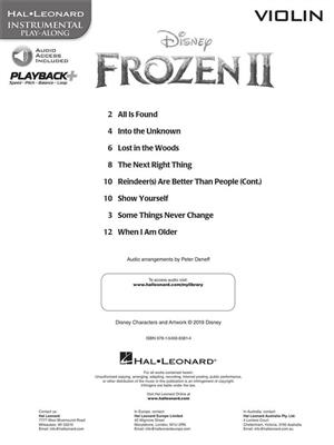 Robert Lopez: Frozen II - Instrumental Play-Along Violin: Solo pour Violons
