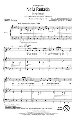 Ennio Morricone: Nella Fantasia (In my Fantasy): (Arr. Audrey Snyder): Chœur Mixte et Piano/Orgue