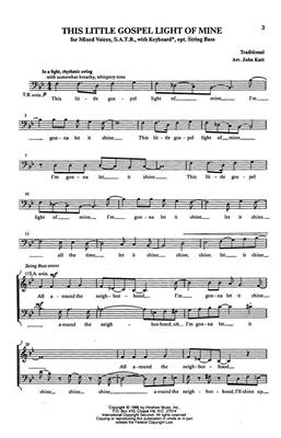 This Little Gospel Light Of Mine: (Arr. John Katt): Chœur Mixte et Piano/Orgue