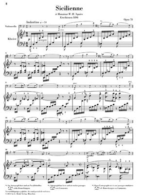 Gabriel Fauré: Sicilienne Op.78: Violoncelle et Accomp.