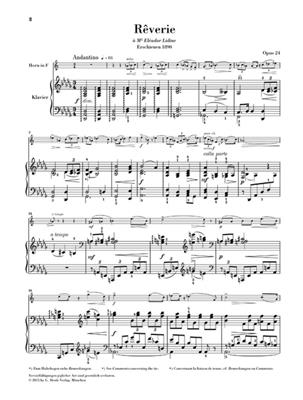 Alexander Glazunov: Rêverie Opus 24: Cor Français et Accomp.