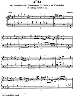 Johann Sebastian Bach: Goldberg Variations BWV 988: Solo de Piano