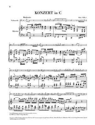 Franz Joseph Haydn: Cello Concerto In C Hob.VIIb: Violoncelle et Accomp.