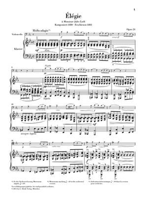 Gabriel Fauré: Élégie Op.24 For Violoncello And Piano: Violoncelle et Accomp.