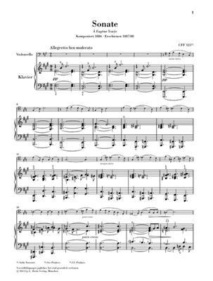 César Franck: Sonate für Klavier und Violine A-dur: Violoncelle et Accomp.