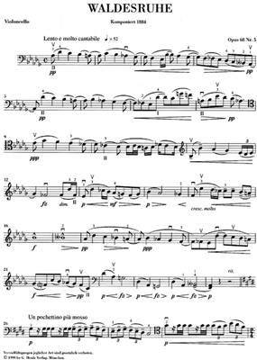 Antonín Dvořák: Waldesruhe Op.68 No.5: Violoncelle et Accomp.