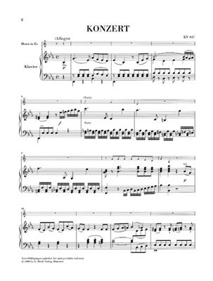 Wolfgang Amadeus Mozart: Concerto for Horn and Orchestra No. 3 E flat major: Cor Français et Accomp.