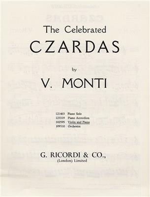 V. Monti: Czardas For Violin And Piano: Violon et Accomp.