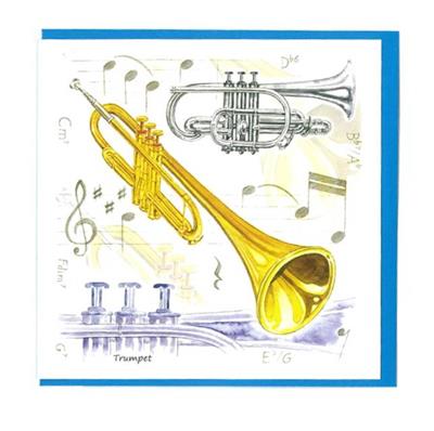 Notelets Pack Of Five - Trumpet Design