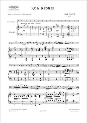 Max Bruch: Kol Nidrei, Op. 47: Violoncelle et Accomp.