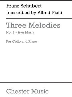 Franz Schubert: Ave Maria From Three Melodies: Violoncelle et Accomp.
