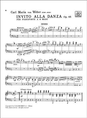 Carl Maria von Weber: Invito Alla Danza Op. 65: Piano Quatre Mains