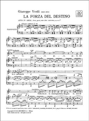 Giuseppe Verdi: La Forza Del Destino: Pace, Pace Mio Dio: Chant et Piano