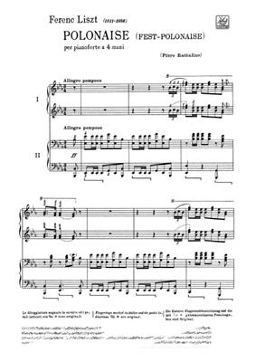 Franz Liszt: Polonaise (Fest - Polonaise): Piano Quatre Mains