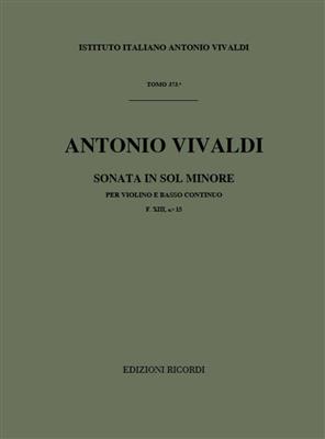 Antonio Vivaldi: Sonata in Sol Min Rv 26 Per Violino e BC: Violon et Accomp.
