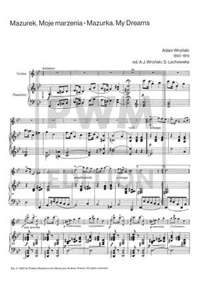 Adam Wronski: Mazurka - Cradle Song: Violon et Accomp.