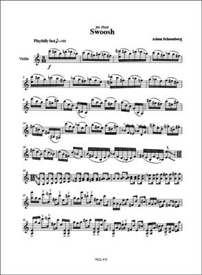 Adam Schoenberg: Swoosh for Violin: Solo pour Violons