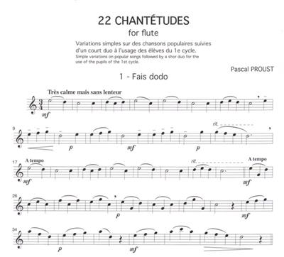 22 Chantetudes For Flute