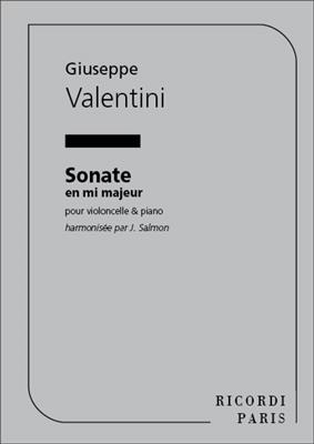 Giuseppe Valentini: Sonate En Mi Violoncelle Et Piano (Salmon: Solo pour Violoncelle