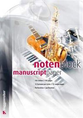 Notenblock Staff Paper 12-Balks: Papier à Musique
