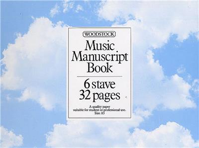 Music Manuscript Book: 6 Stave 32 Pages Spiral: Papier à Musique