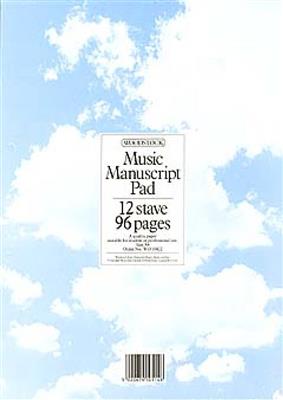 Music Manuscript Book: 12 Stave 96 Pages: Papier à Musique