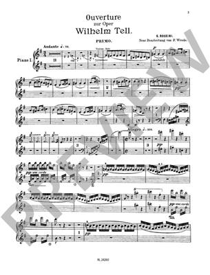 Gioachino Rossini: Ouverture zu "Wilhelm Tell": Piano Quatre Mains