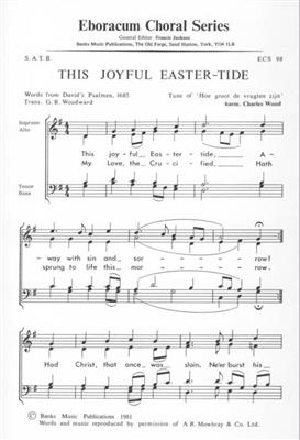 This Joyful Easter-Tide: (Arr. Charles Wood): Chœur Mixte et Accomp.