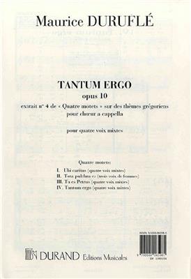 Maurice Duruflé: Quatre Motets: Tantum Ergo Op.10 N.4: Chœur Mixte A Cappella