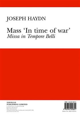 Franz Joseph Haydn: Mass In Time Of War (Vocal Score Ed. Pilkington): Chœur Mixte et Piano/Orgue
