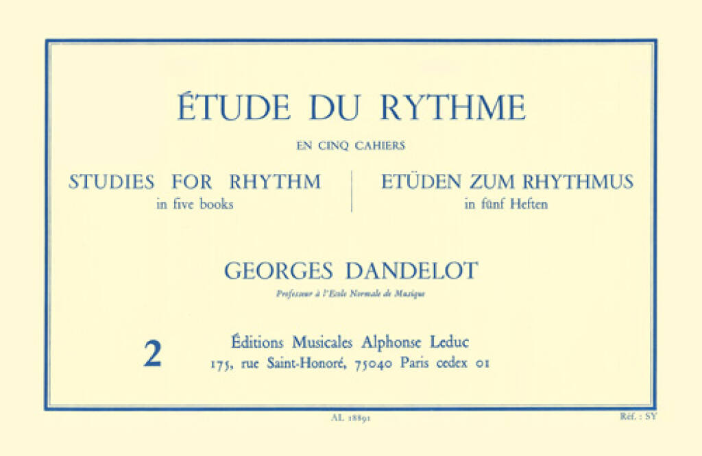 Georges Dandelot: Étude Du Rythme - Vol.2: Autres Variations