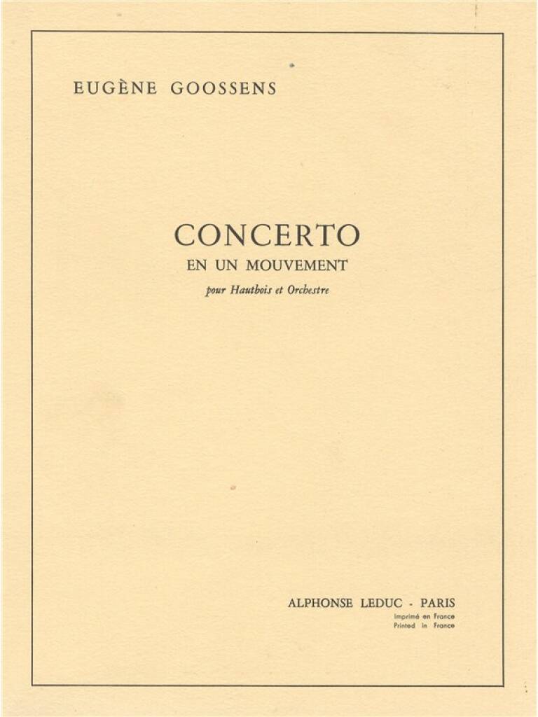 Eugene Goossens: Eugene Goossens: Concerto en 1 Mouvement Op.45: Orchestre et Solo