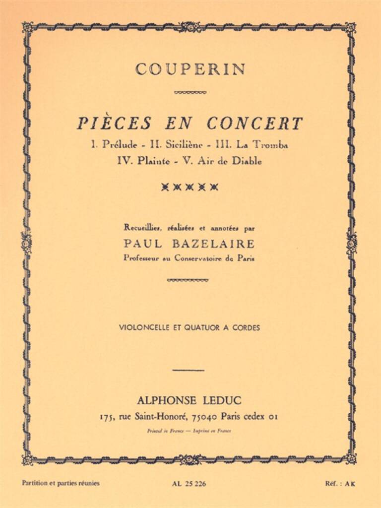 François Couperin: Pièces En Concert: Cordes (Ensemble)