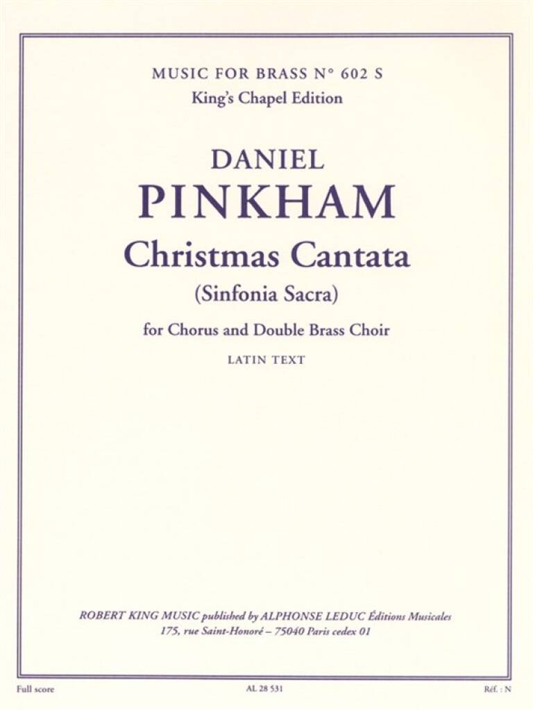 Pinkham: Christmas Cantata: Ensemble de Cuivres