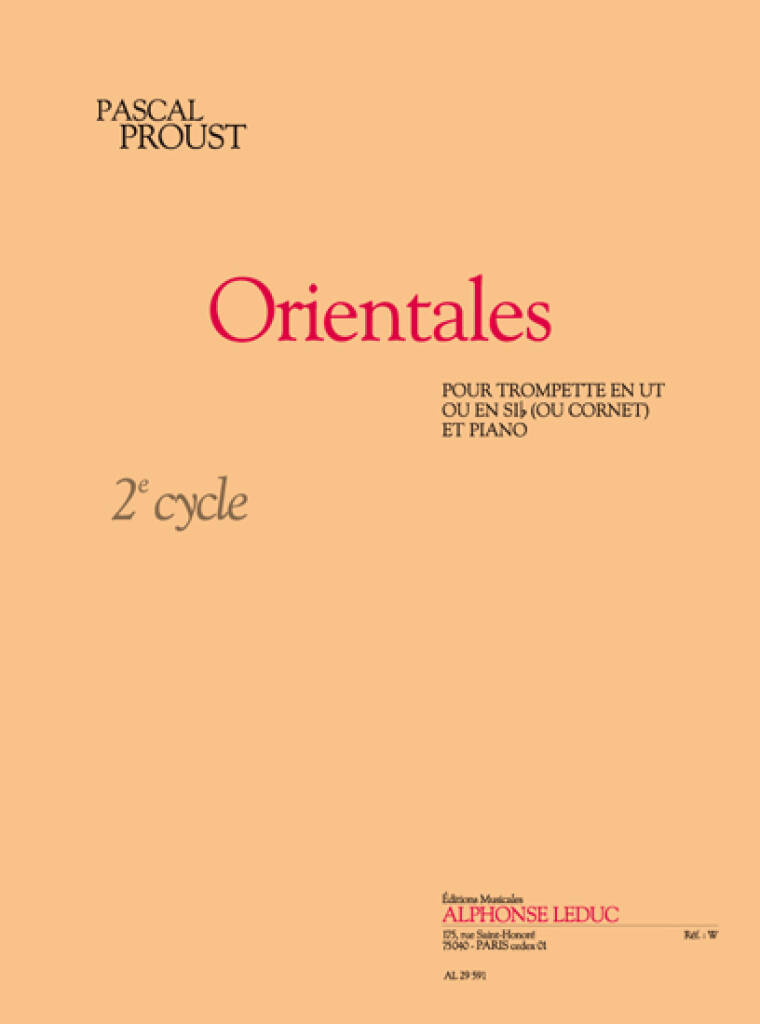 Pascal Proust: Pascal Proust: Orientales: Trompette et Accomp.