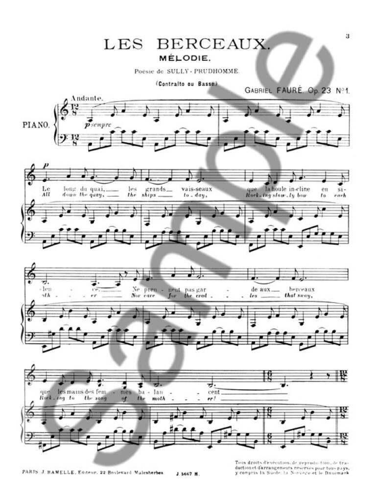 Gabriel Fauré: Les Berceaux Op.23 No.1: Chant et Piano