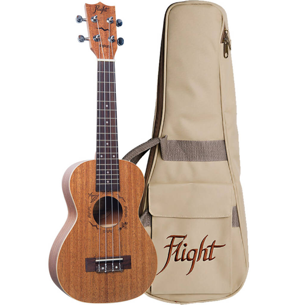 Flight: DUC323 Mahogany Concert Ukulele (With Bag)