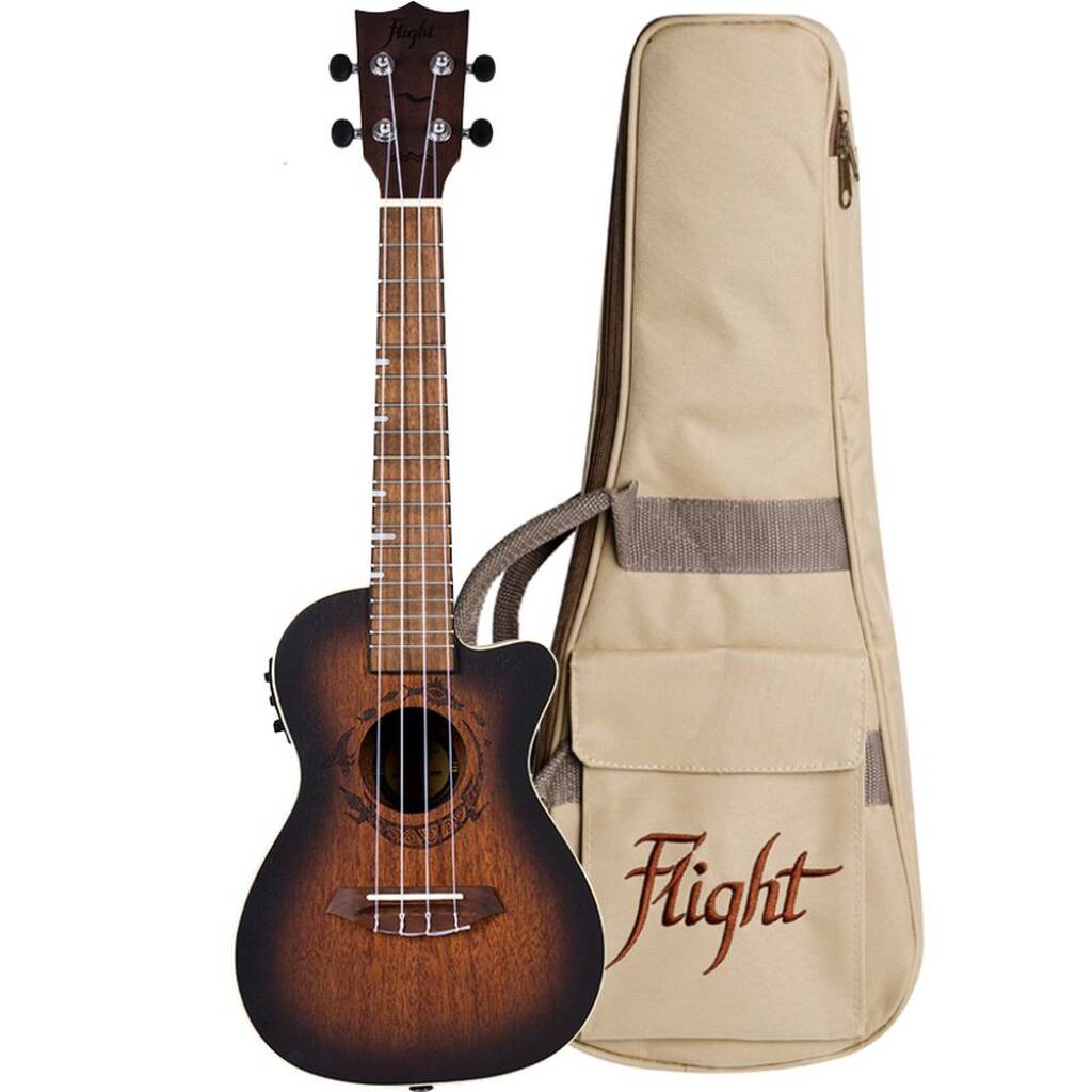 Flight: Gemstone DUC380 Elec Con Ukulele - Amber